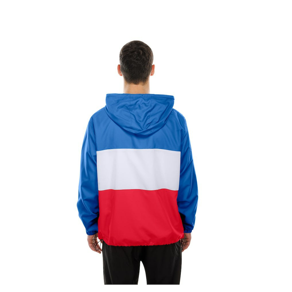 Buffalo Bills New Era Ripstop Quarter-Zip Hooded Windbreaker - Royal Tops