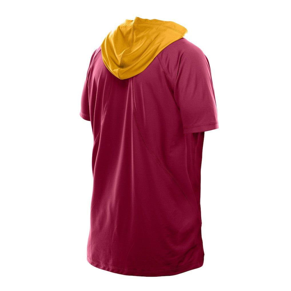 Washington Commanders New Era Combine Authentic Hooded Raglan Short-Sleeve T-Shirt - Scarlet T-shirts