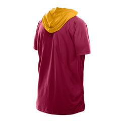 Washington Commanders New Era Combine Authentic Hooded Raglan Short-Sleeve T-Shirt - Scarlet T-shirts