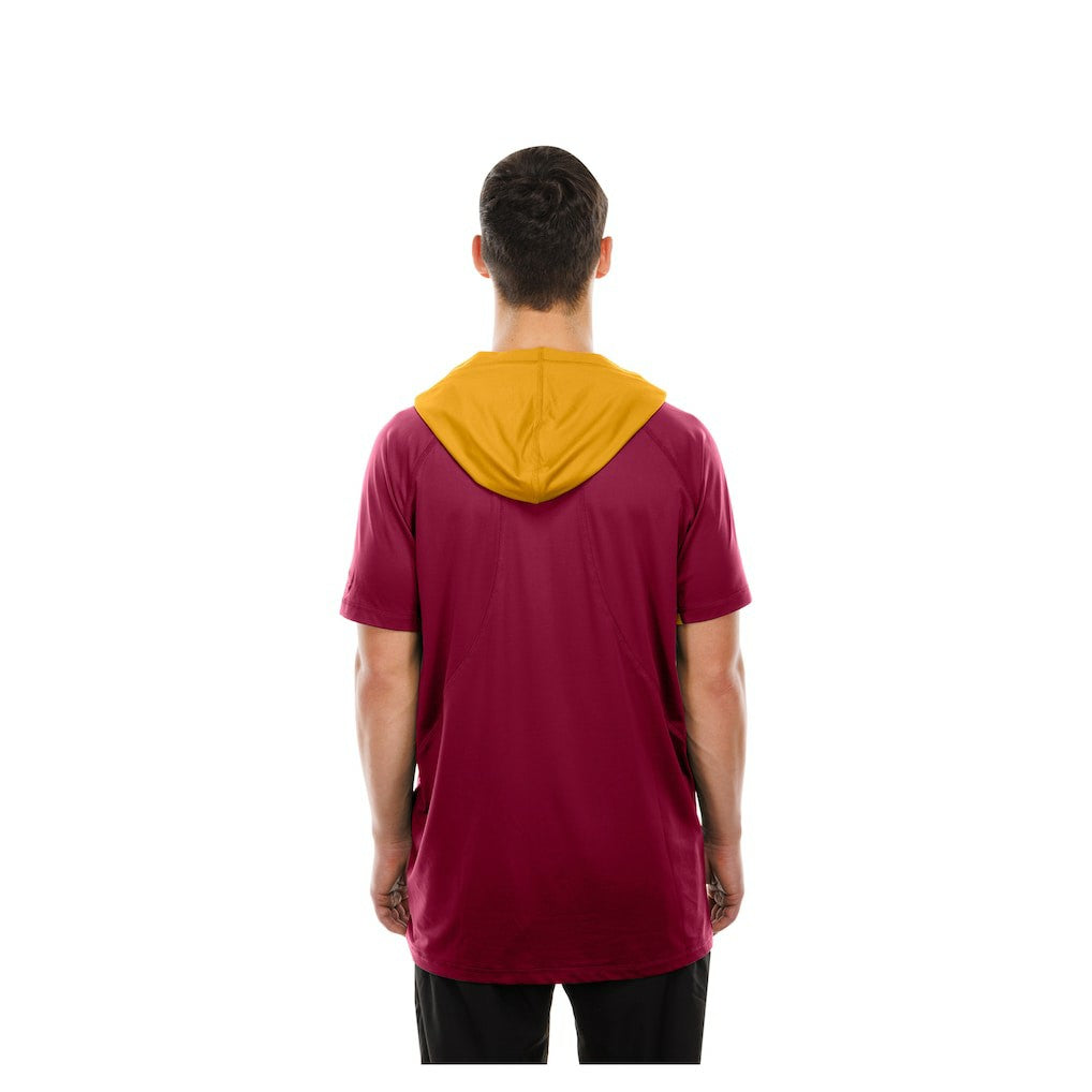 Washington Commanders New Era Combine Authentic Hooded Raglan Short-Sleeve T-Shirt - Scarlet T-shirts