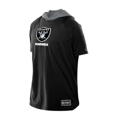 Las Vegas Raiders New Era Combine Authentic Hooded Raglan Short-Sleeve T-Shirt - Black T-shirts