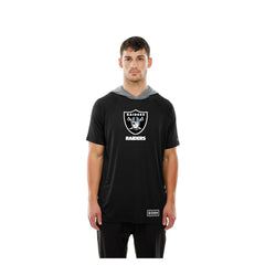 Las Vegas Raiders New Era Combine Authentic Hooded Raglan Short-Sleeve T-Shirt - Black T-shirts