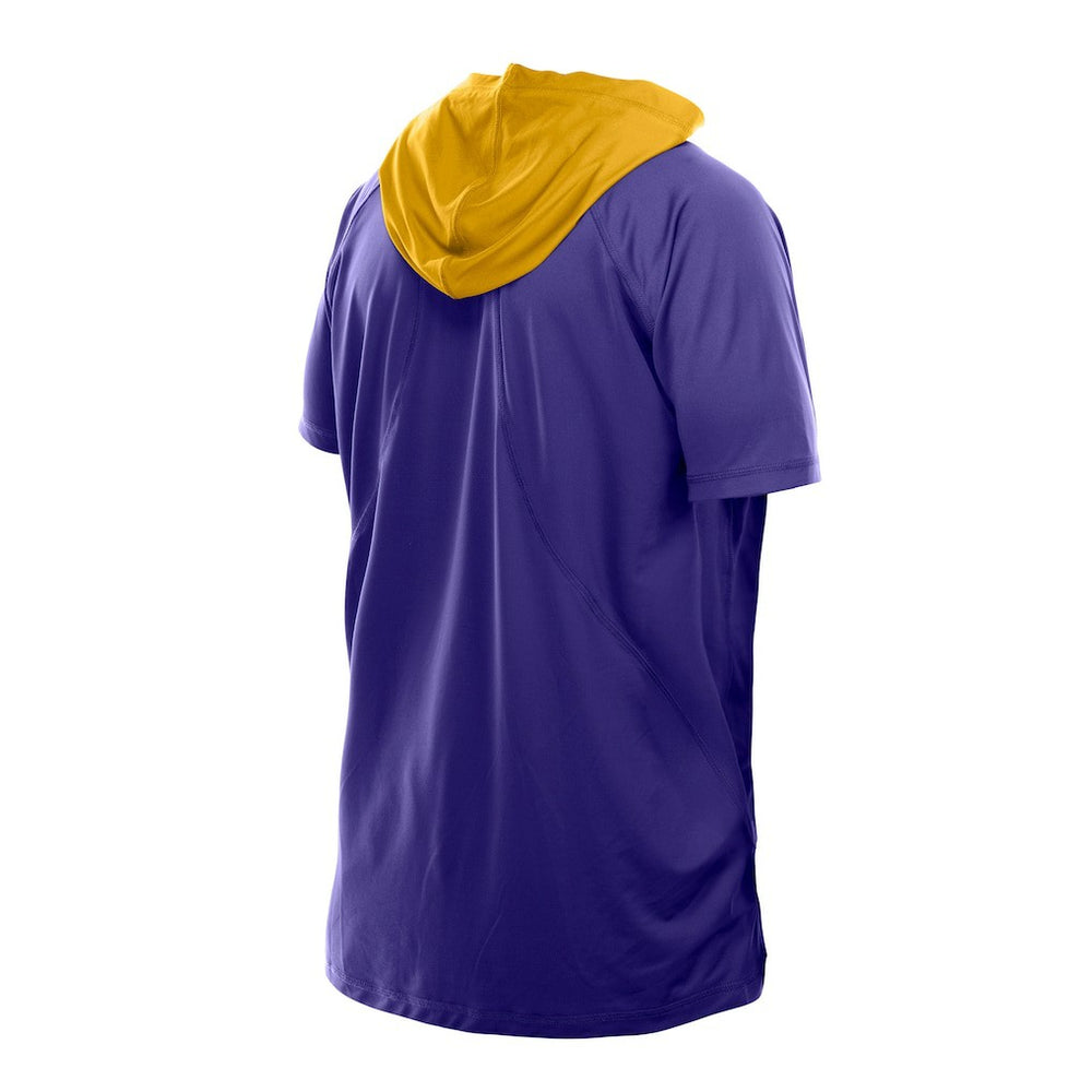 Minnesota Vikings New Era Combine Authentic Hooded Raglan Short-Sleeve T-Shirt - Purple T-shirts