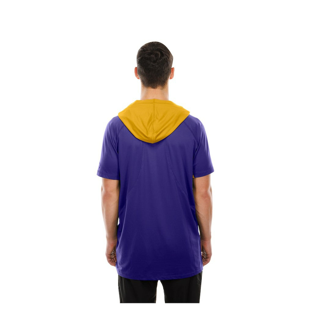Minnesota Vikings New Era Combine Authentic Hooded Raglan Short-Sleeve T-Shirt - Purple T-shirts