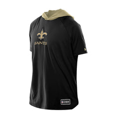 New Orleans Saints New Era Combine Authentic Hooded Raglan Short-Sleeve T-Shirt - Black T-shirts