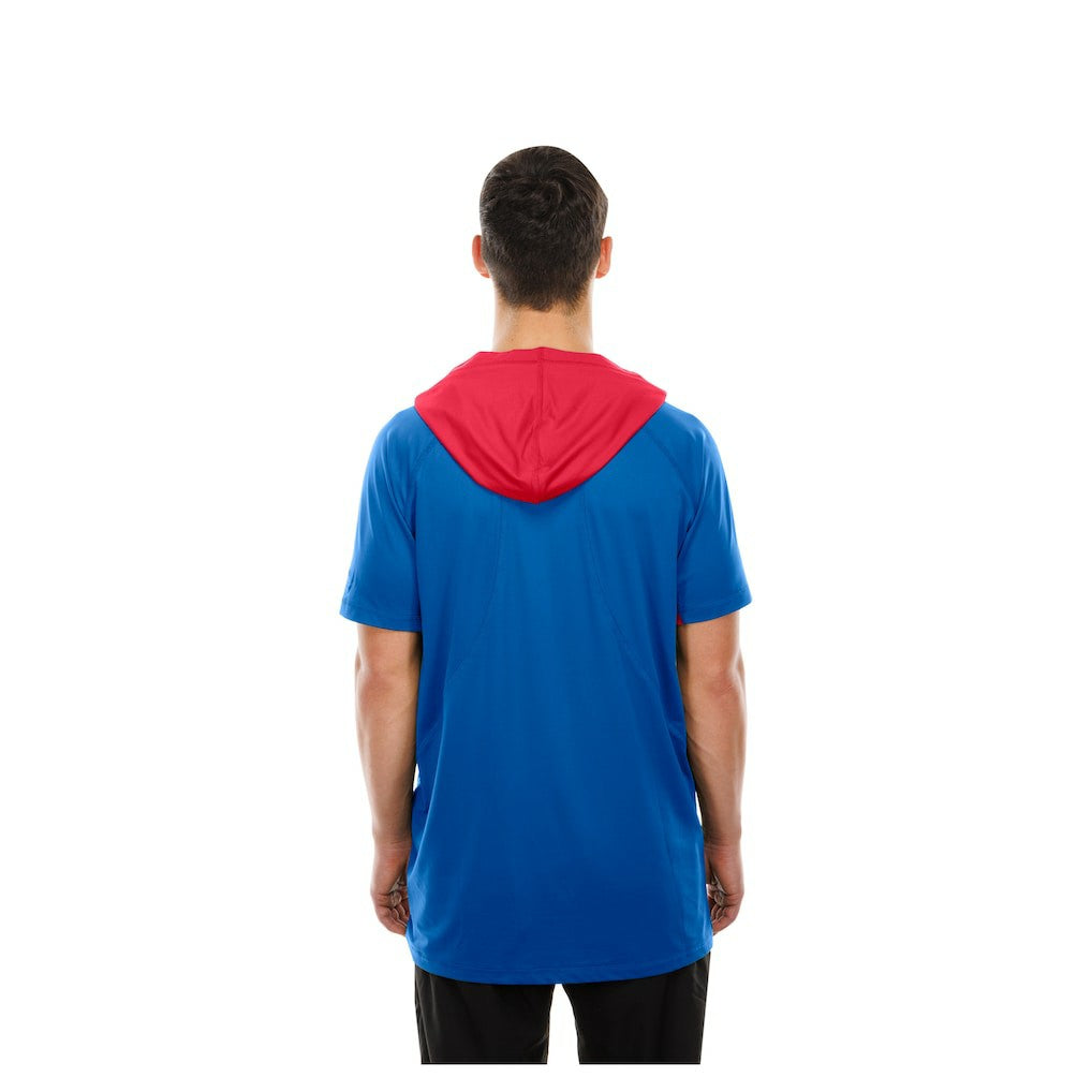 New York Giants New Era Combine Authentic Hooded Raglan Short-Sleeve T-Shirt - Royal T-shirts