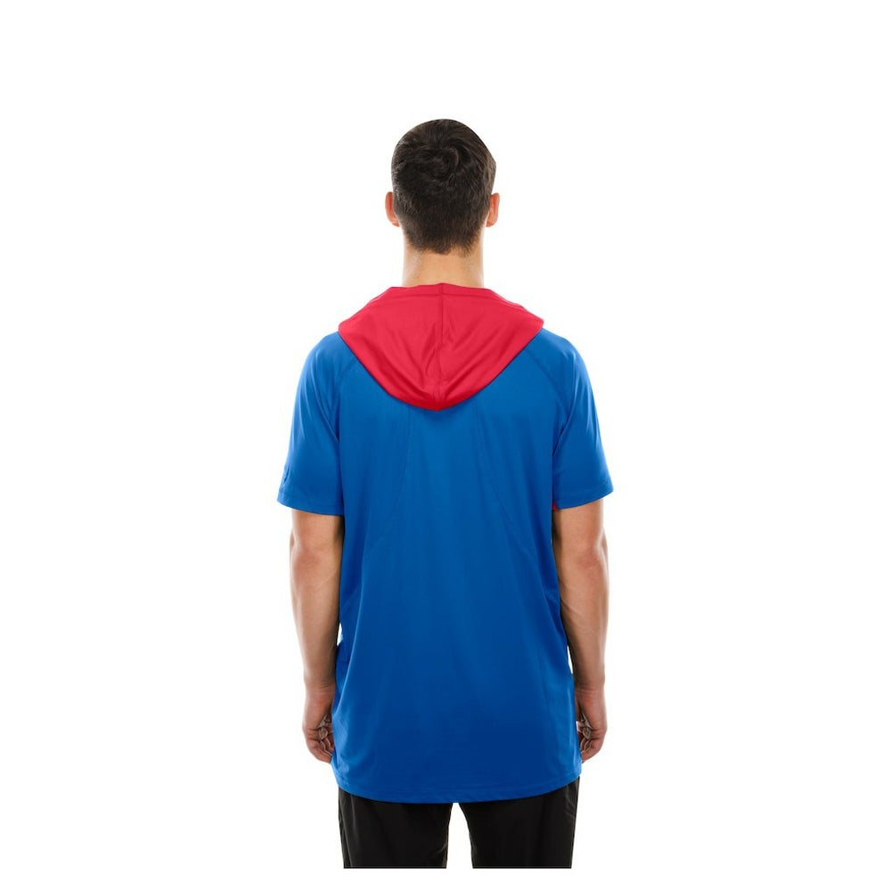New York Giants New Era Combine Authentic Hooded Raglan Short-Sleeve T-Shirt - Royal T-shirts