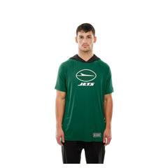 New York Jets New Era Combine Authentic Hooded Raglan Short-Sleeve T-Shirt - Green T-shirts