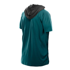 Philadelphia Eagles New Era Combine Authentic Hooded Raglan Short-Sleeve T-Shirt - Midnight Green T-shirts