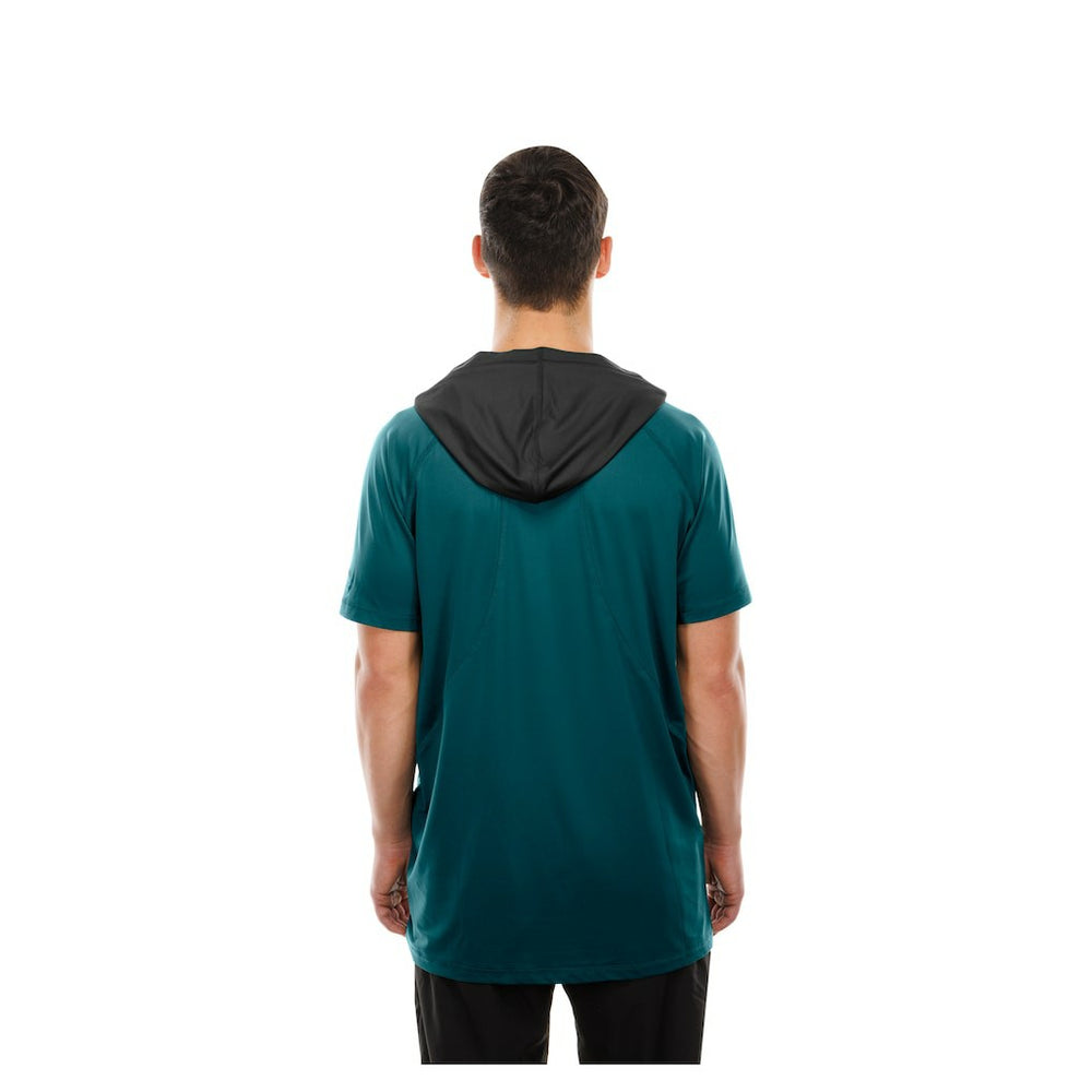 Philadelphia Eagles New Era Combine Authentic Hooded Raglan Short-Sleeve T-Shirt - Midnight Green T-shirts