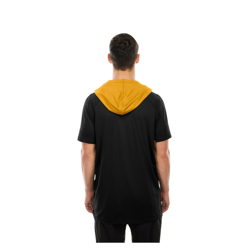 Pittsburgh Steelers New Era Combine Authentic Hooded Raglan Short-Sleeve T-Shirt - Black T-shirts