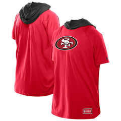San Francisco 49ers New Era Combine Authentic Hooded Raglan Short-Sleeve T-Shirt - Scarlet T-shirts