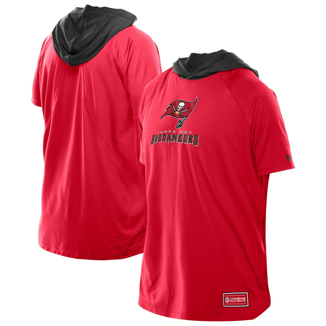 Tampa Bay Buccaneers New Era Combine Authentic Hooded Raglan Short-Sleeve T-Shirt - Red T-shirts