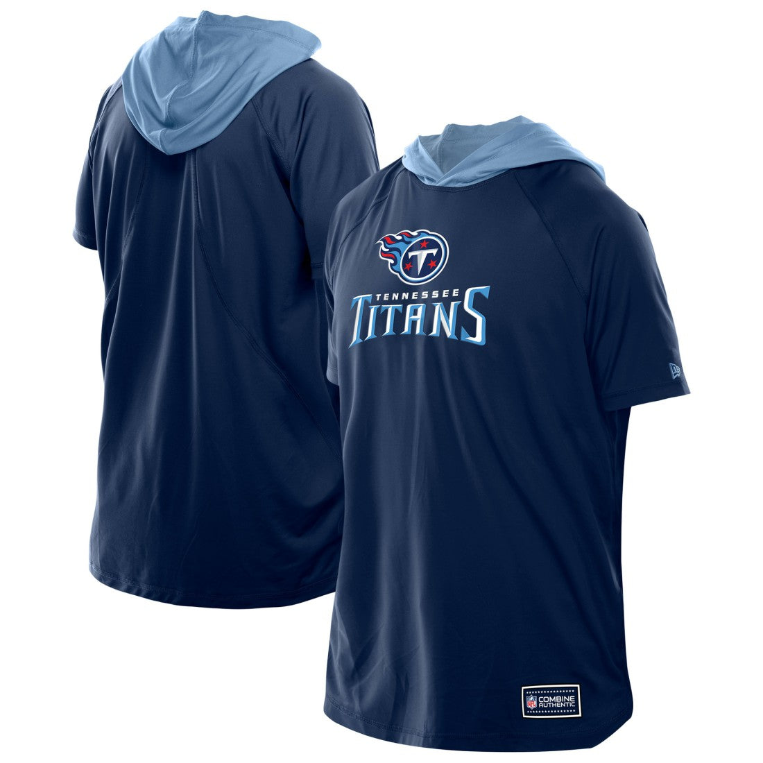 Tennessee Titans New Era Combine Authentic Hooded Raglan Short-Sleeve T-Shirt - Navy T-shirts