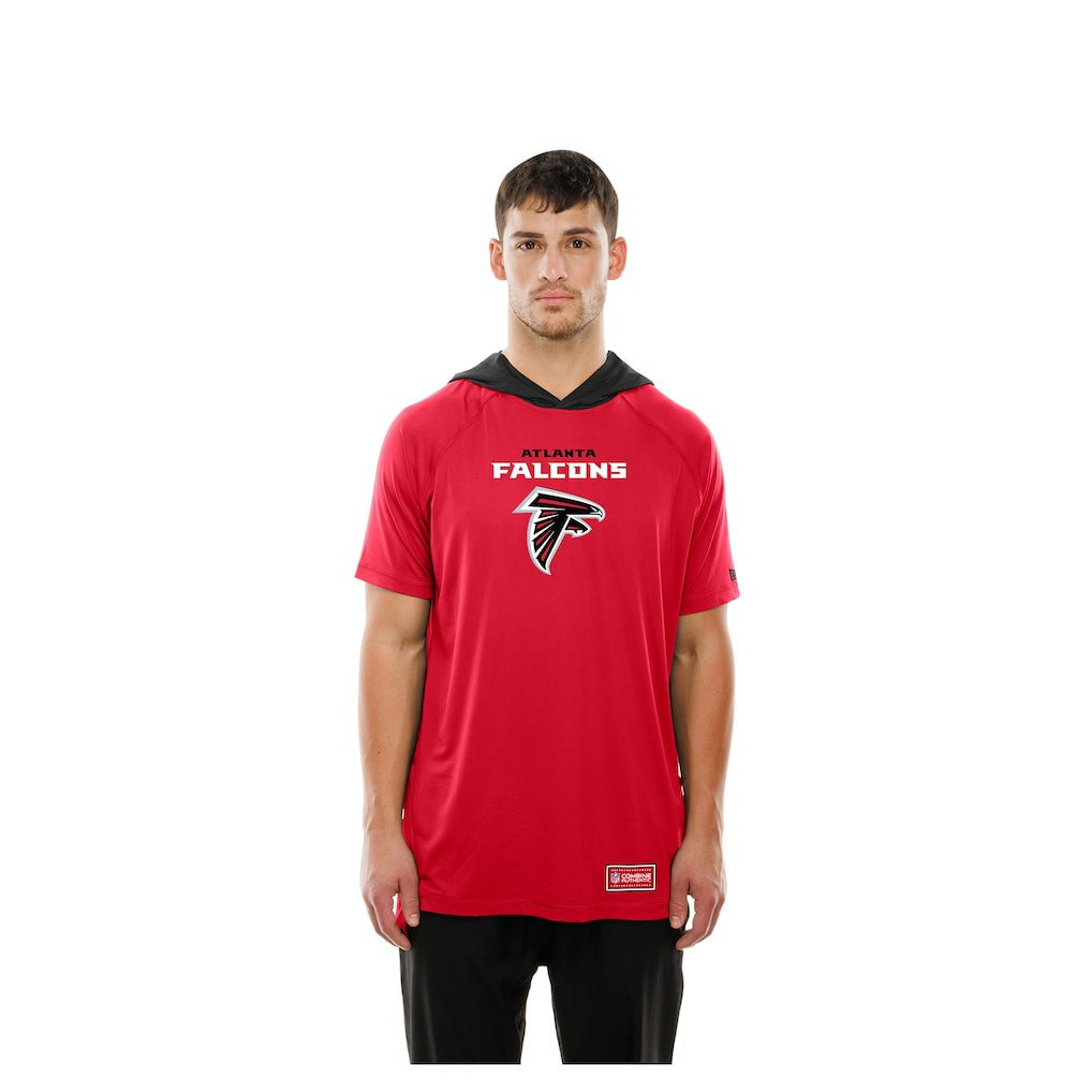 Atlanta Falcons New Era Combine Authentic Hooded Raglan Short-Sleeve T-Shirt - Red T-shirts