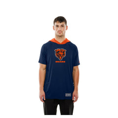 Chicago Bears New Era Combine Authentic Hooded Raglan Short-Sleeve T-Shirt - Navy T-shirts