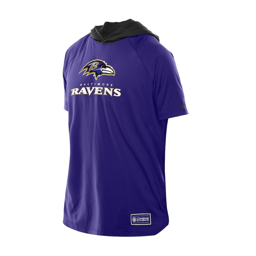 Baltimore Ravens New Era Combine Authentic Hooded Raglan Short-Sleeve T-Shirt - Purple T-shirts