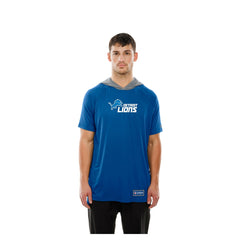 Detroit Lions New Era Combine Authentic Hooded Raglan Short-Sleeve T-Shirt - Blue T-shirts