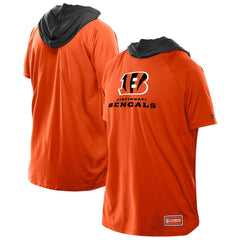 Cincinnati Bengals New Era Combine Authentic Hooded Raglan Short-Sleeve T-Shirt - Orange T-shirts