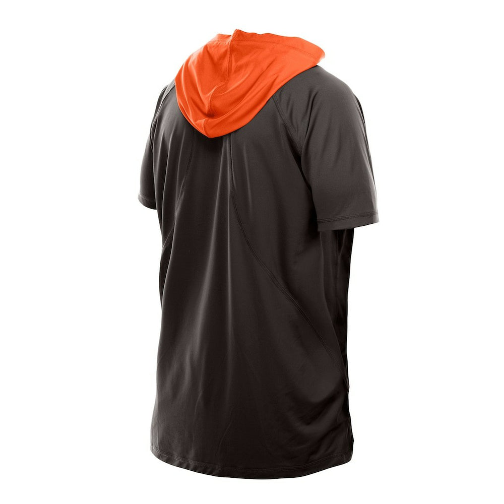 Cleveland Browns New Era Combine Authentic Hooded Raglan Short-Sleeve T-Shirt - Brown T-shirts