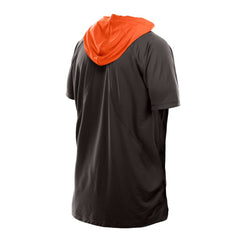 Cleveland Browns New Era Combine Authentic Hooded Raglan Short-Sleeve T-Shirt - Brown T-shirts