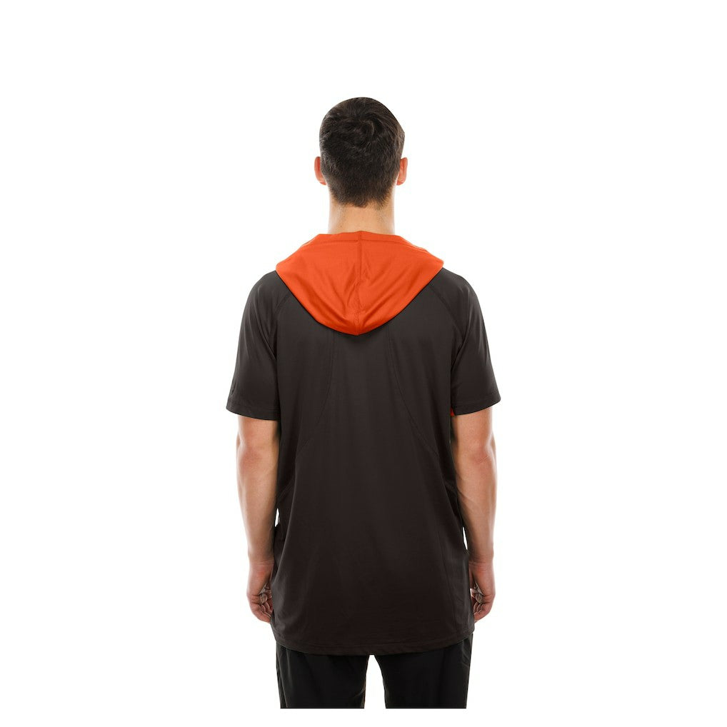 Cleveland Browns New Era Combine Authentic Hooded Raglan Short-Sleeve T-Shirt - Brown T-shirts