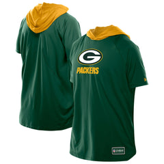 Green Bay Packers New Era Combine Authentic Hooded Raglan Short-Sleeve T-Shirt - Green T-shirts