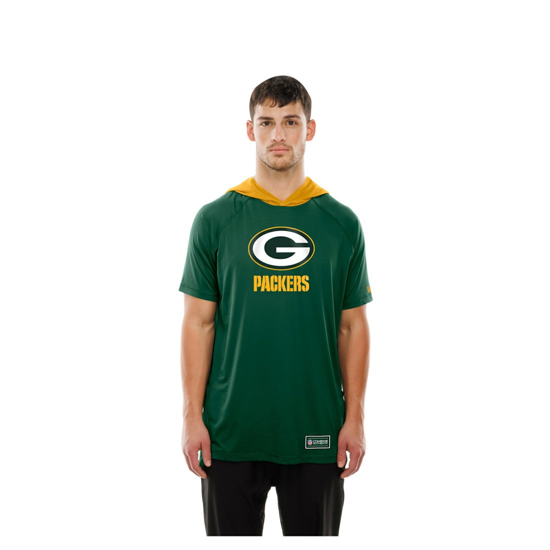 Green Bay Packers New Era Combine Authentic Hooded Raglan Short-Sleeve T-Shirt - Green T-shirts
