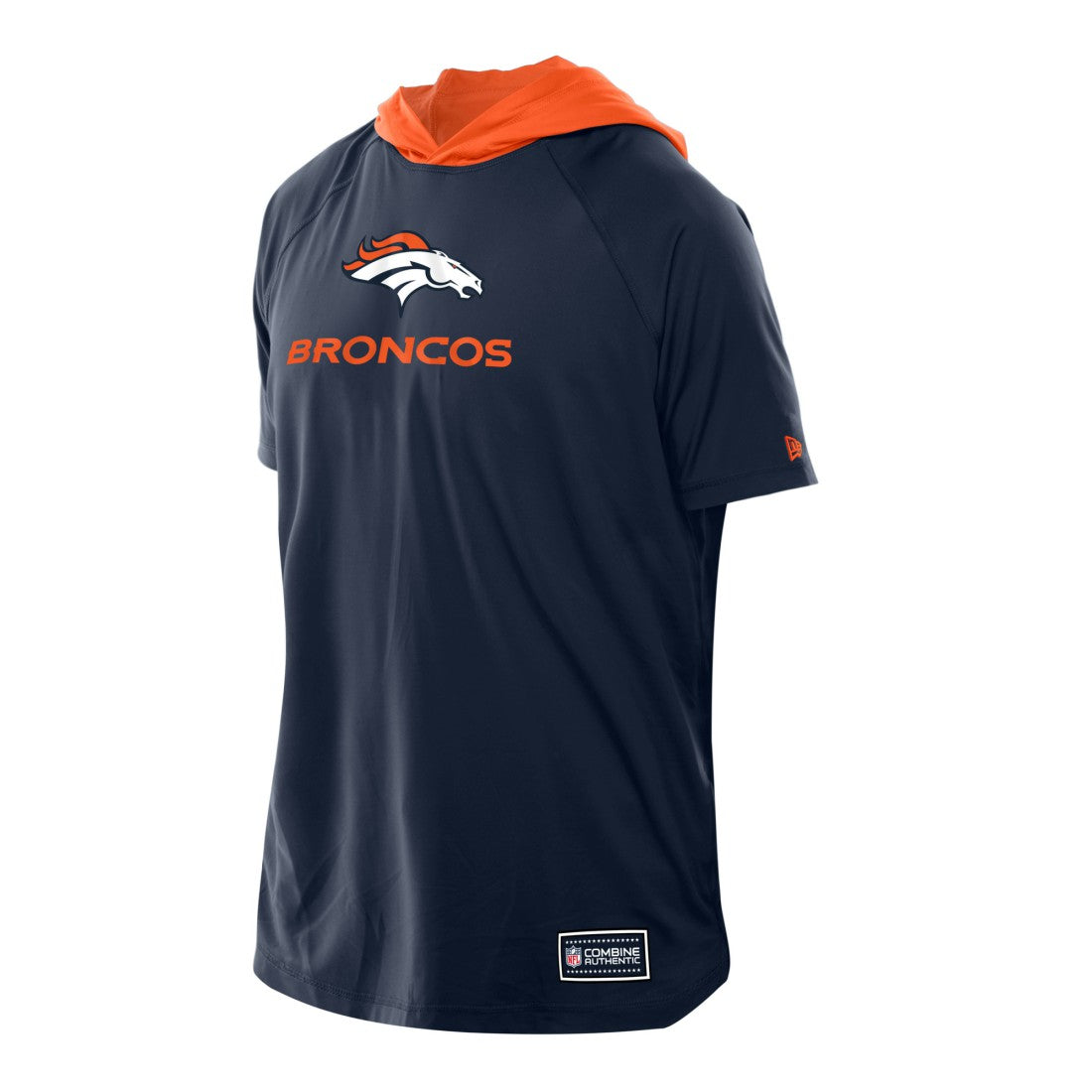Denver Broncos New Era Combine Authentic Hooded Raglan Short-Sleeve T-Shirt - Navy T-shirts