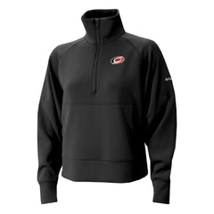 Carolina Hurricanes Columbia Women's Wickhams Hills Raglan Omni-Wick Half-Zip Pullover - Black | US 202633156