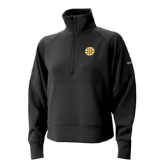 Boston Bruins Columbia Women's Wickhams Hills Raglan Omni-Wick Half-Zip Pullover - Black | US 202633157
