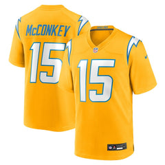 Ladd McConkey Los Angeles Chargers Alternate Charger Power Game Player Jersey - Gold Jerseys