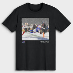Josh Allen Buffalo Bills NFL Flash Features Week 13 T-Shirt - Black T-shirts