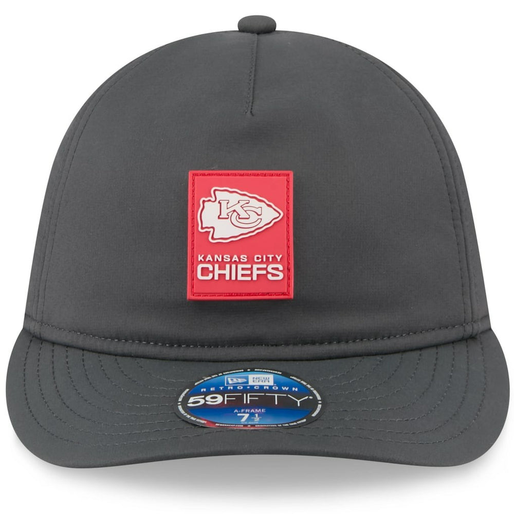 Kansas City Chiefs New Era 2025 Sideline Cold Weather Retro Crown 59FIFTY Fitted Hat - Charcoal Hats