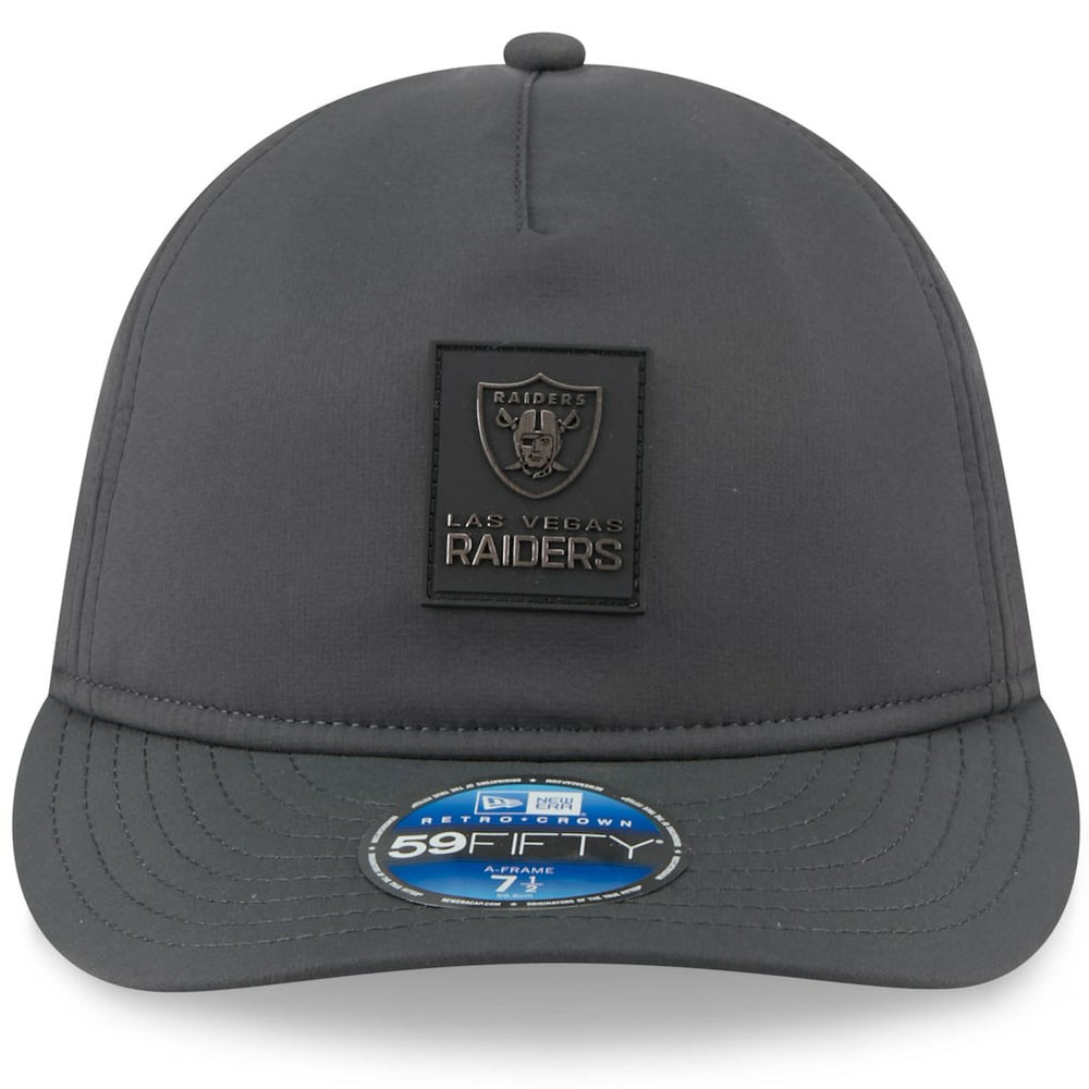 Las Vegas Raiders New Era 2025 Sideline Cold Weather Retro Crown 59FIFTY Fitted Hat - Charcoal Hats