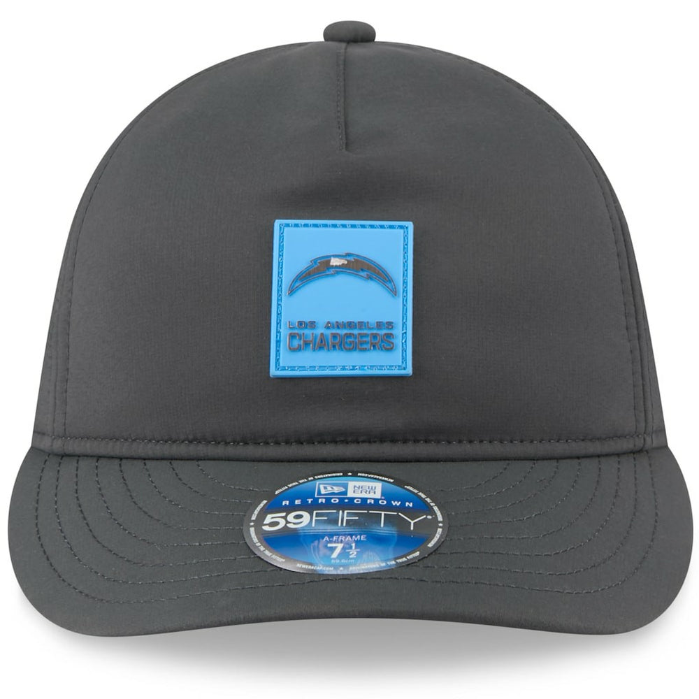 Los Angeles Chargers New Era 2025 Sideline Cold Weather Retro Crown 59FIFTY Fitted Hat - Charcoal Hats