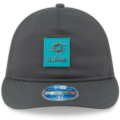 Miami Dolphins New Era 2025 Sideline Cold Weather Retro Crown 59FIFTY Fitted Hat - Charcoal Hats