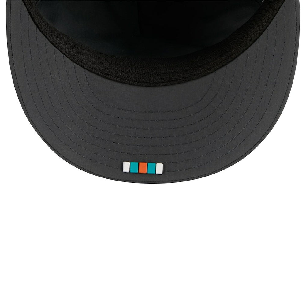 Miami Dolphins New Era 2025 Sideline Cold Weather Retro Crown 59FIFTY Fitted Hat - Charcoal Hats