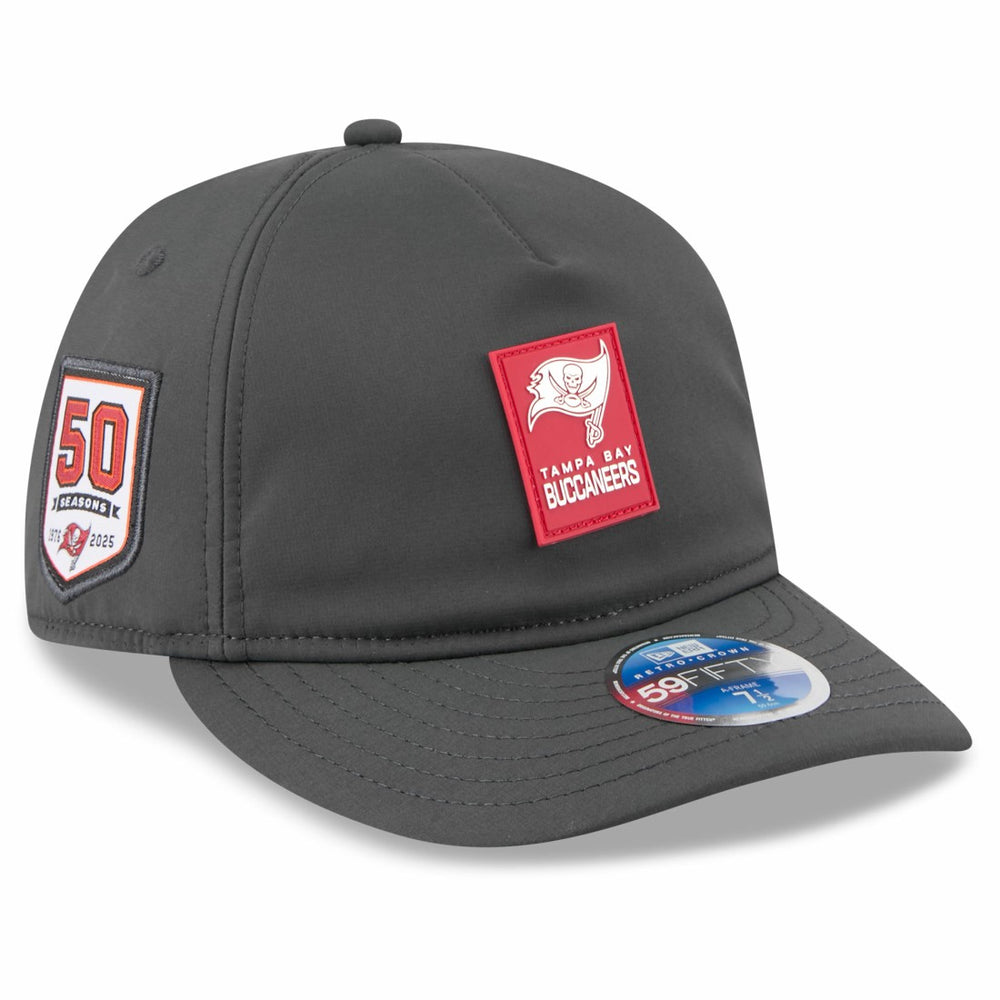 Tampa Bay Buccaneers New Era 2025 Sideline Cold Weather Retro Crown 59FIFTY Fitted Hat - Charcoal Hats
