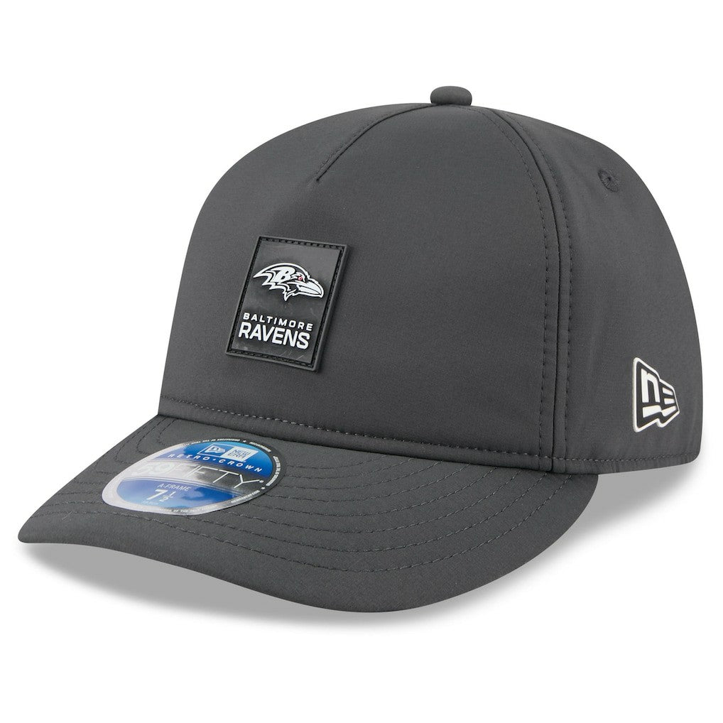 Baltimore Ravens New Era 2025 Sideline Cold Weather Retro Crown 59FIFTY Fitted Hat - Charcoal Hats