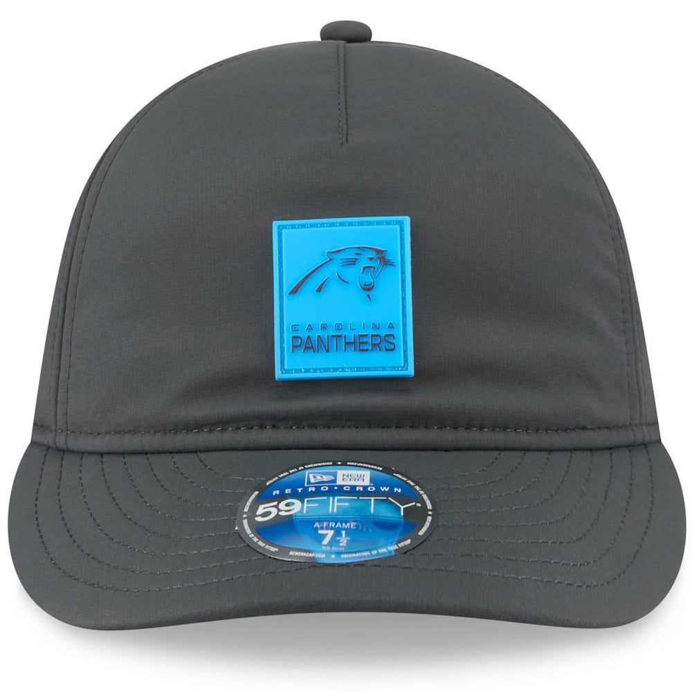 Carolina Panthers New Era 2025 Sideline Cold Weather Retro Crown 59FIFTY Fitted Hat - Charcoal Hats
