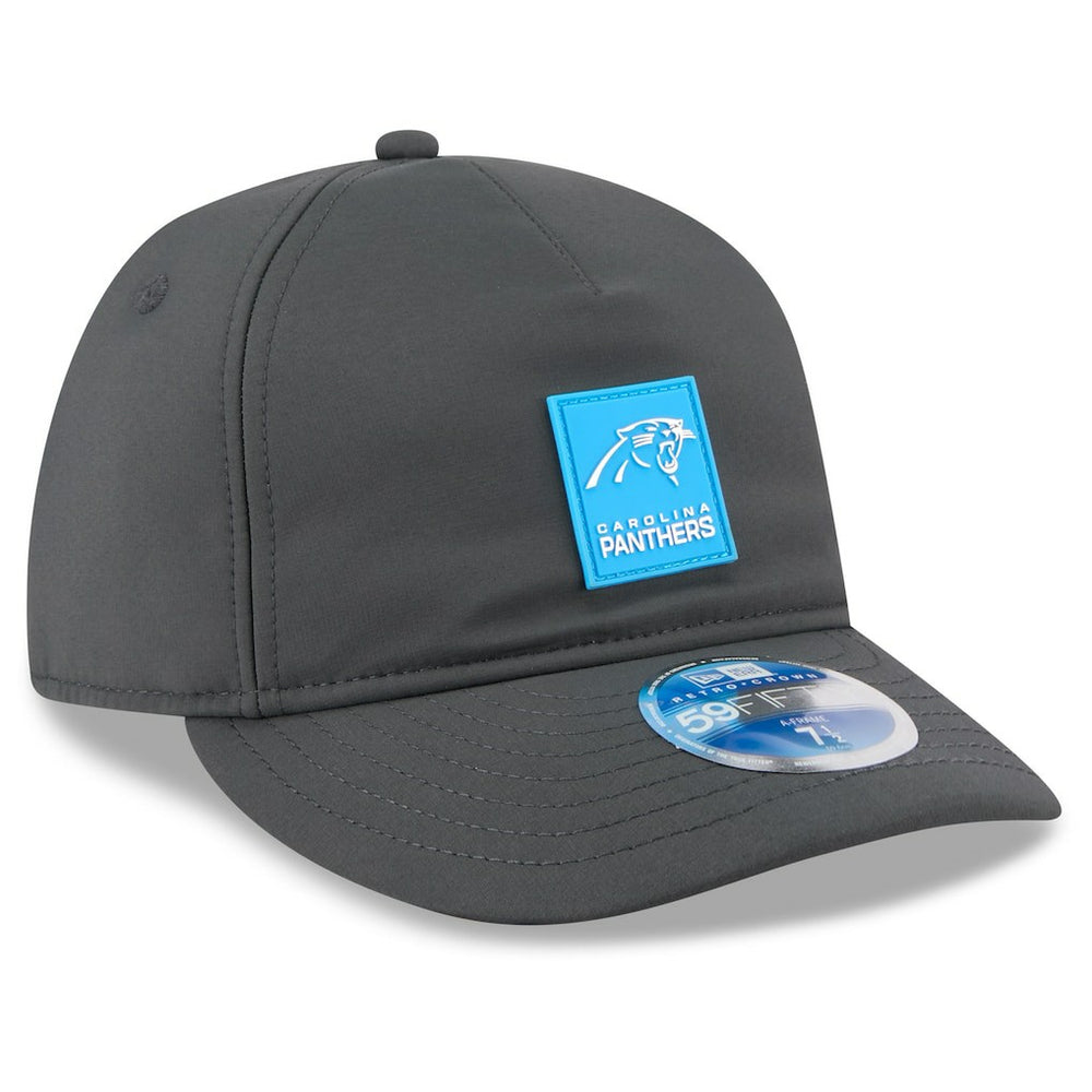 Carolina Panthers New Era 2025 Sideline Cold Weather Retro Crown 59FIFTY Fitted Hat - Charcoal Hats