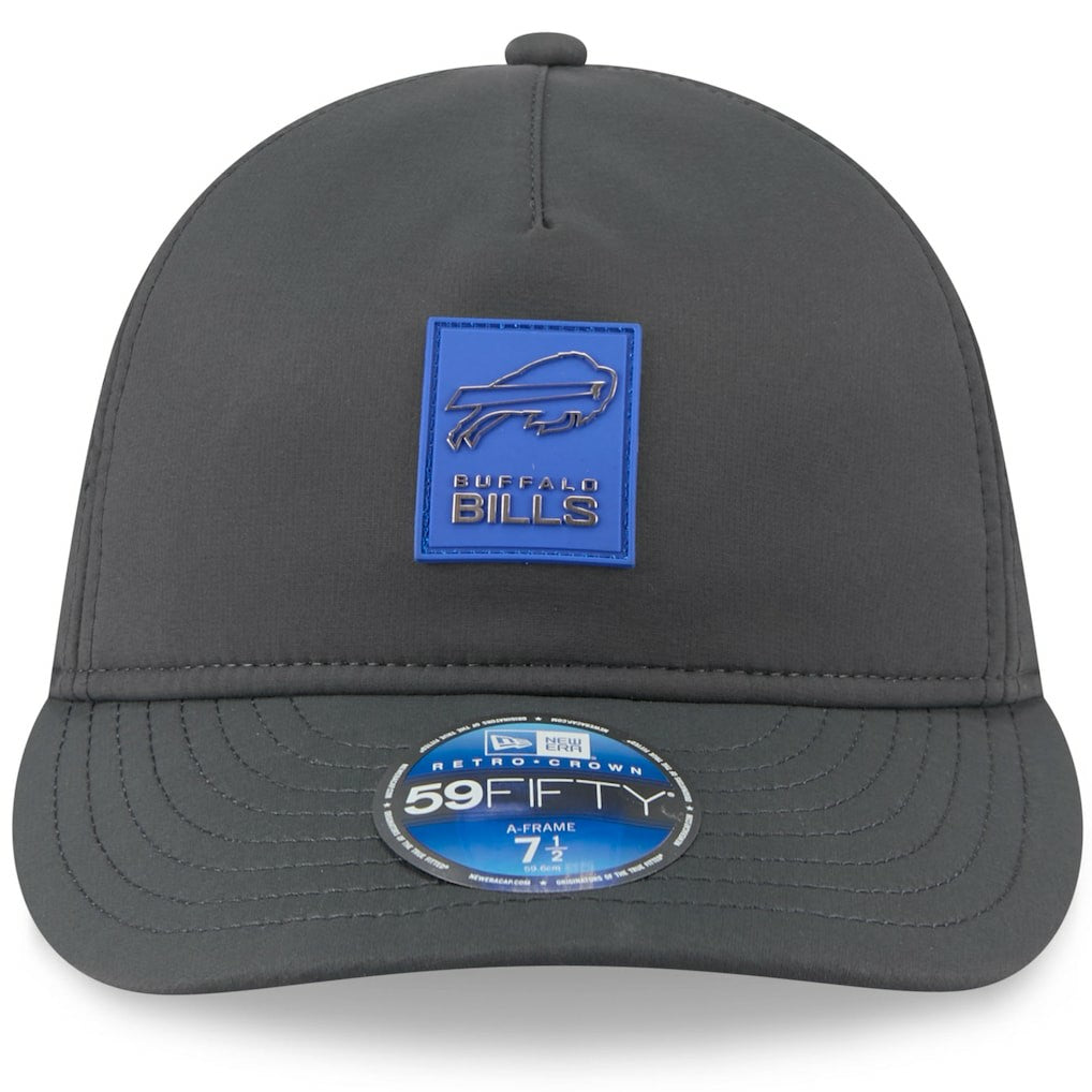 Buffalo Bills New Era 2025 Sideline Cold Weather Retro Crown 59FIFTY Fitted Hat - Charcoal Hats