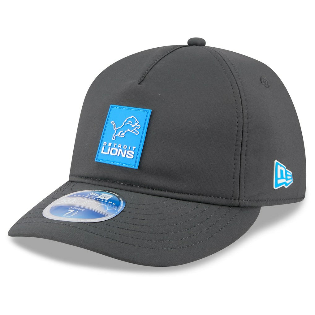 Detroit Lions New Era 2025 Sideline Cold Weather Retro Crown 59FIFTY Fitted Hat - Charcoal Hats