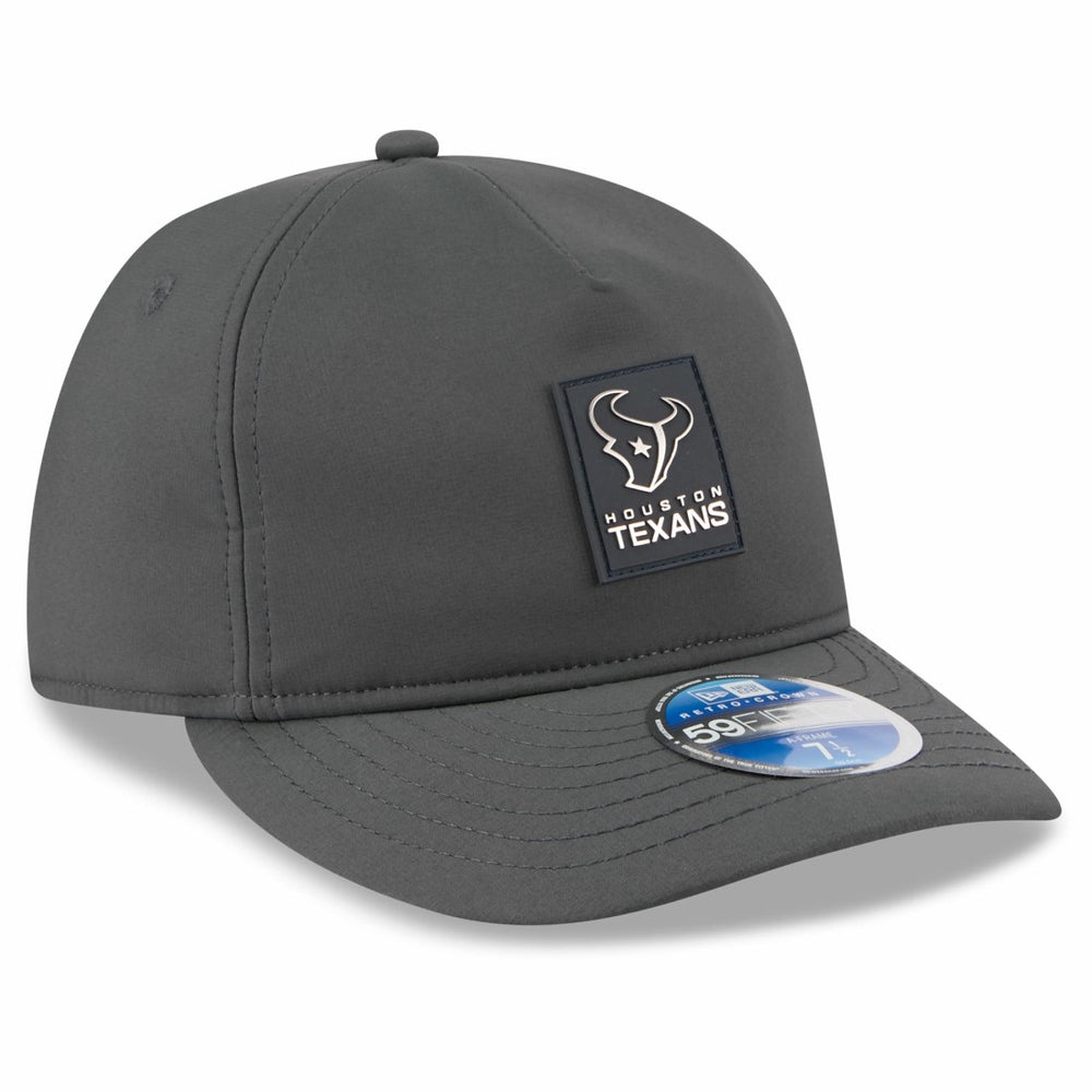 Houston Texans New Era 2025 Sideline Cold Weather Retro Crown 59FIFTY Fitted Hat - Charcoal Hats