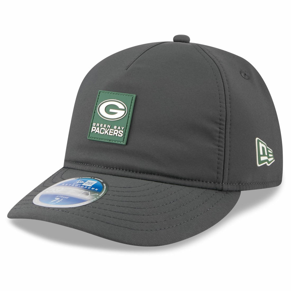 Green Bay Packers New Era 2025 Sideline Cold Weather Retro Crown 59FIFTY Fitted Hat - Charcoal Hats