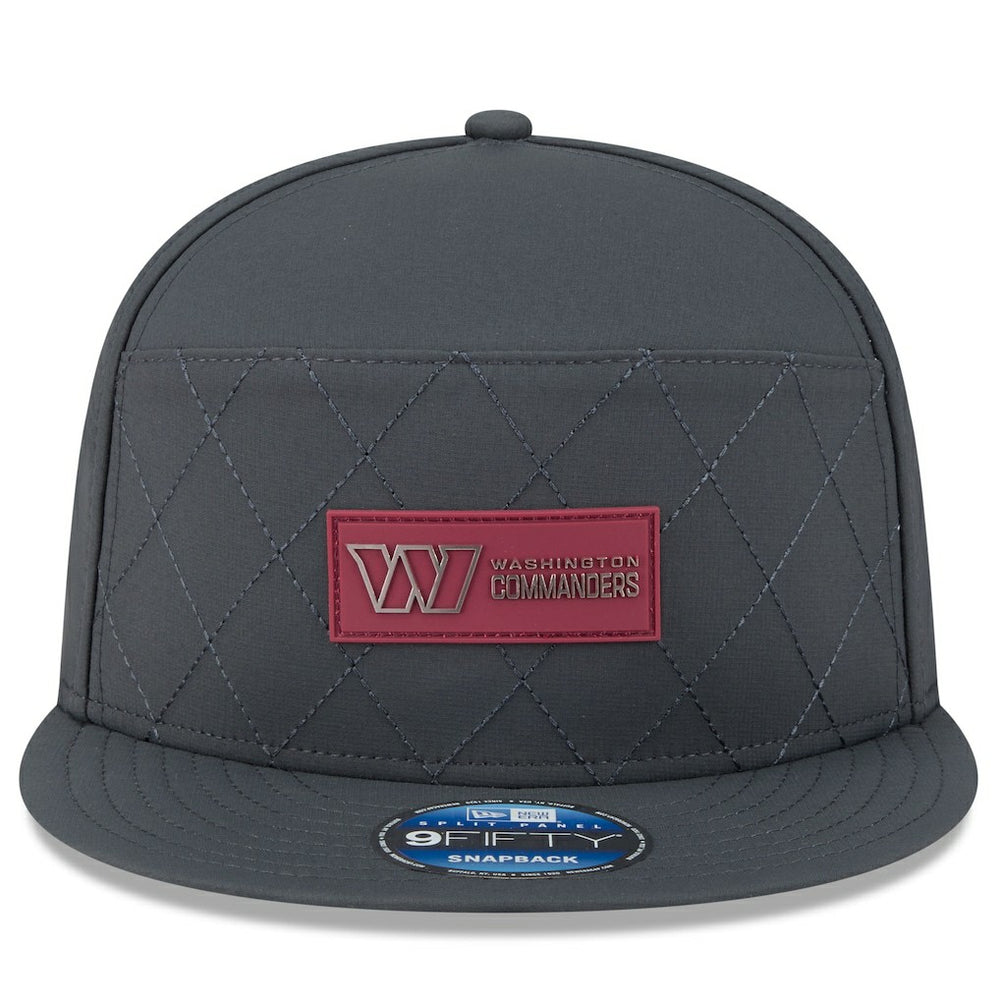 Washington Commanders New Era 2025 Sideline Cold Weather Split Panel 9FIFTY Snapback Hat - Charcoal Hats