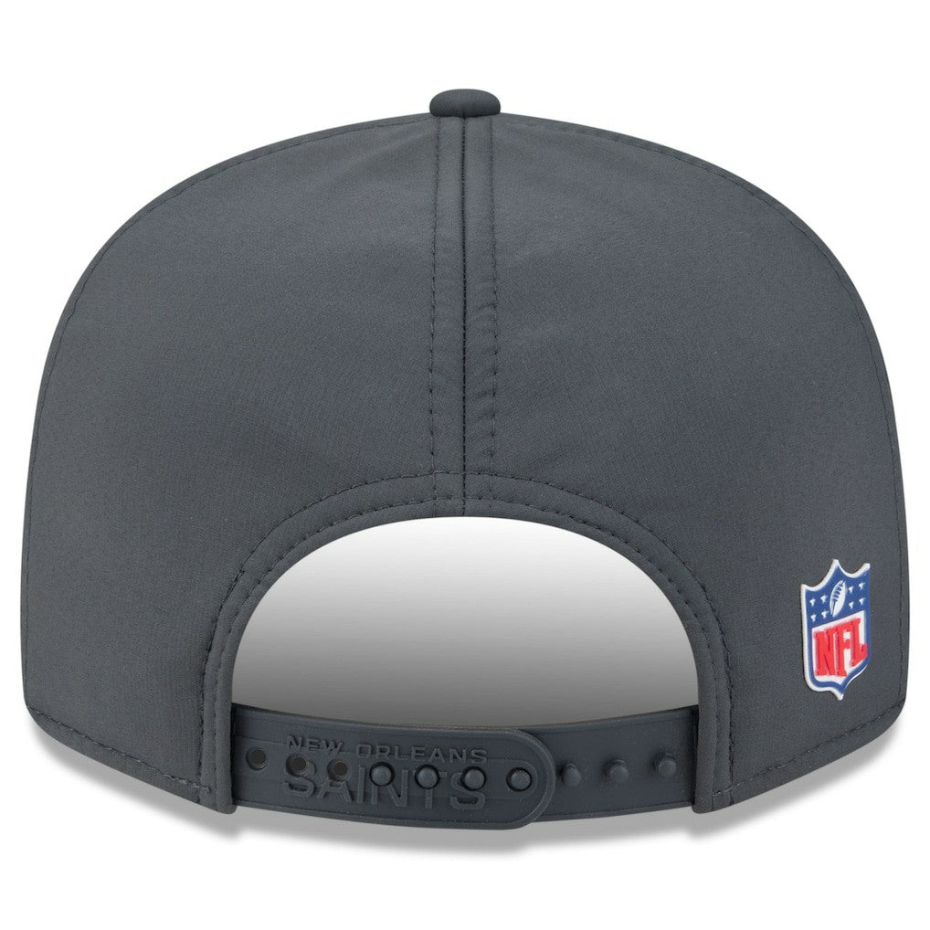 New Orleans Saints New Era 2025 Sideline Cold Weather Split Panel 9FIFTY Snapback Hat - Charcoal Hats