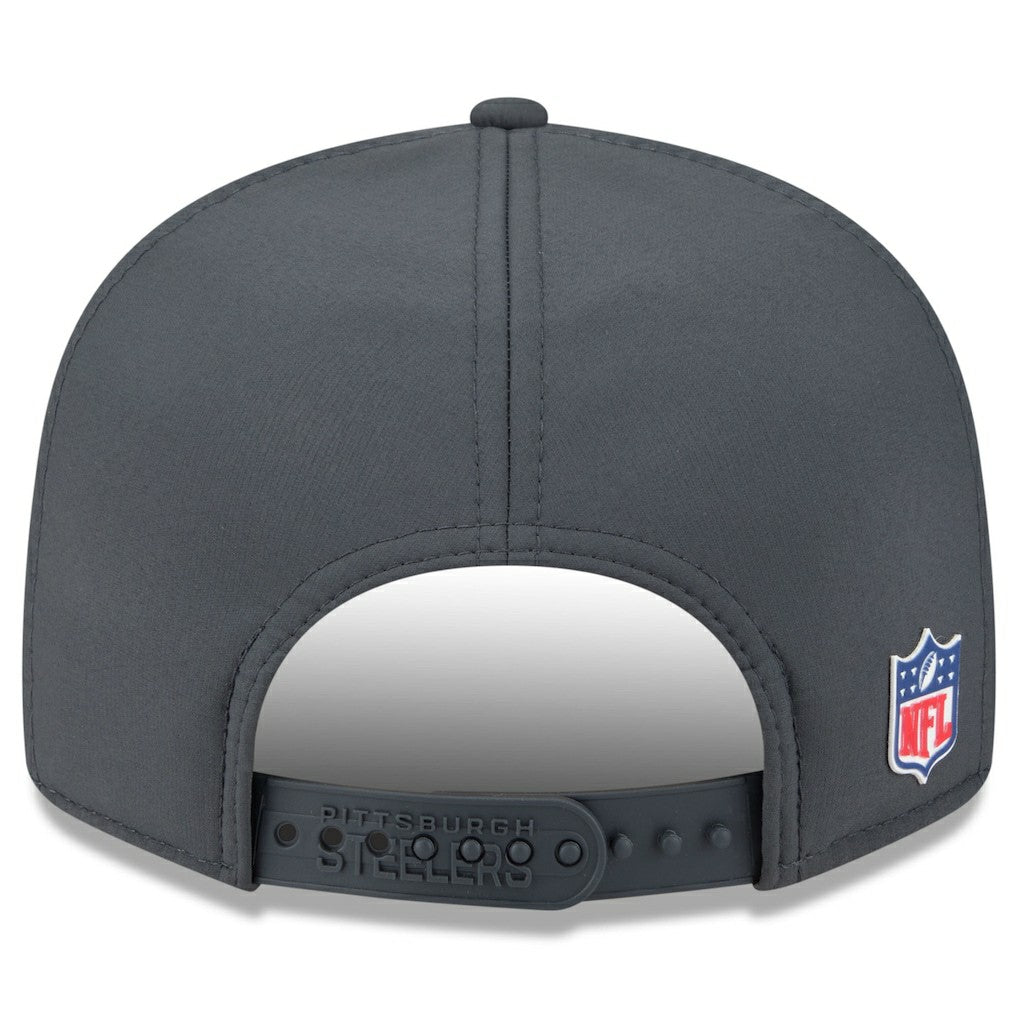 Pittsburgh Steelers New Era 2025 Sideline Cold Weather Split Panel 9FIFTY Snapback Hat - Charcoal Hats