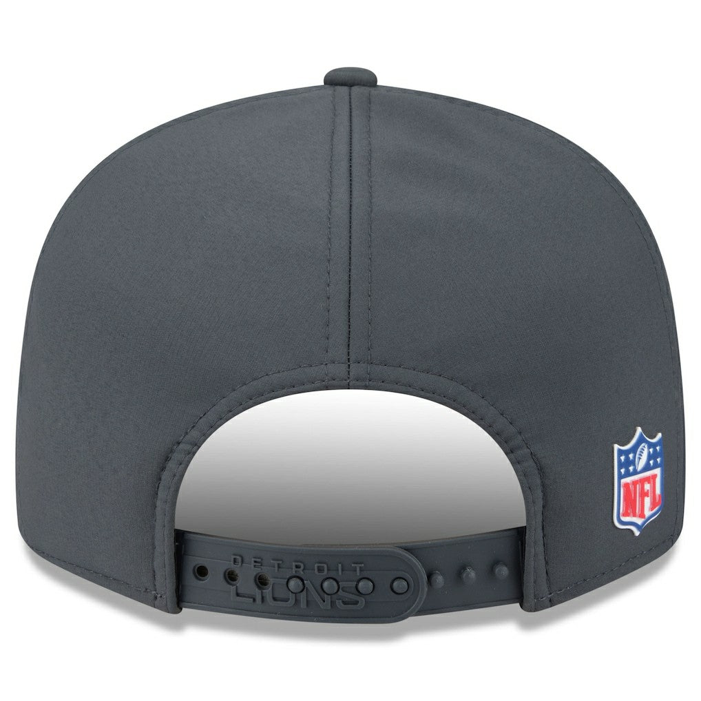 Detroit Lions New Era 2025 Sideline Cold Weather Split Panel 9FIFTY Snapback Hat - Charcoal Hats